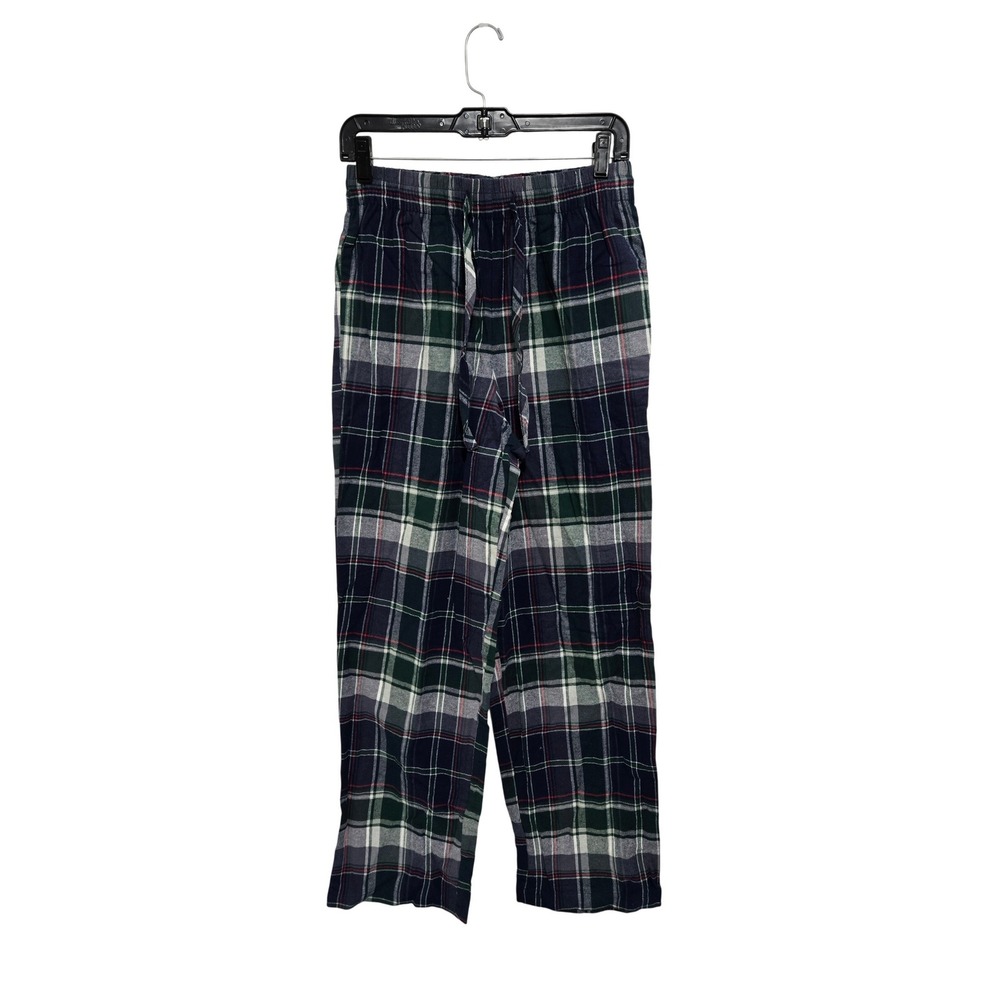 Nordstrom Rack Womens‎ Pajama Pants Navy Green Plaid Cotton Drawstring Small
